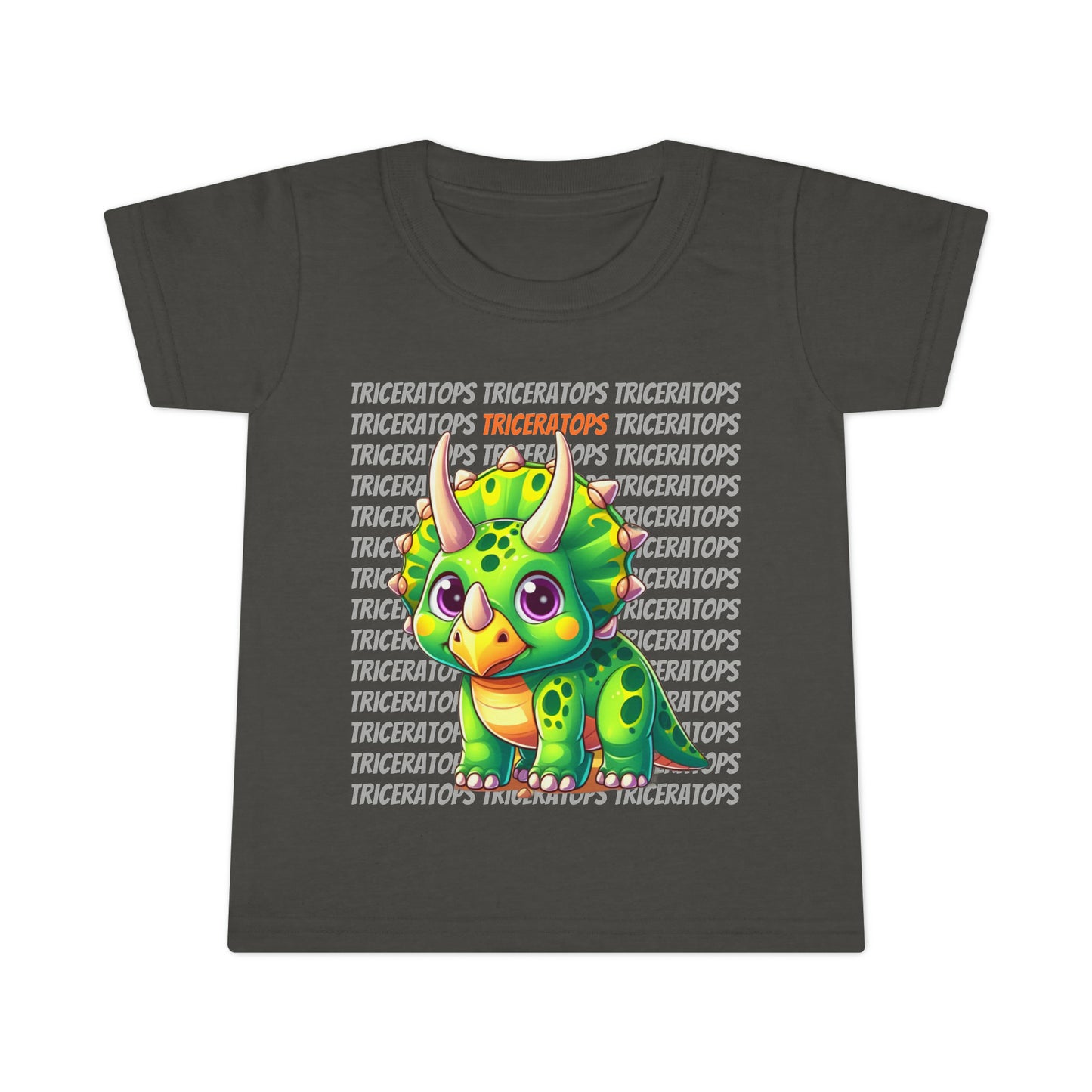 Triceratops Cartoon Dinosaur Toddler T-shirt