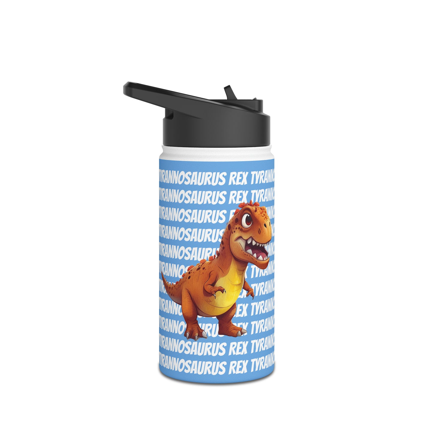 Tyrannosaurus REX Dinosaur Kids & Toddlers Stainless Steel Water Bottle, Standard Lid