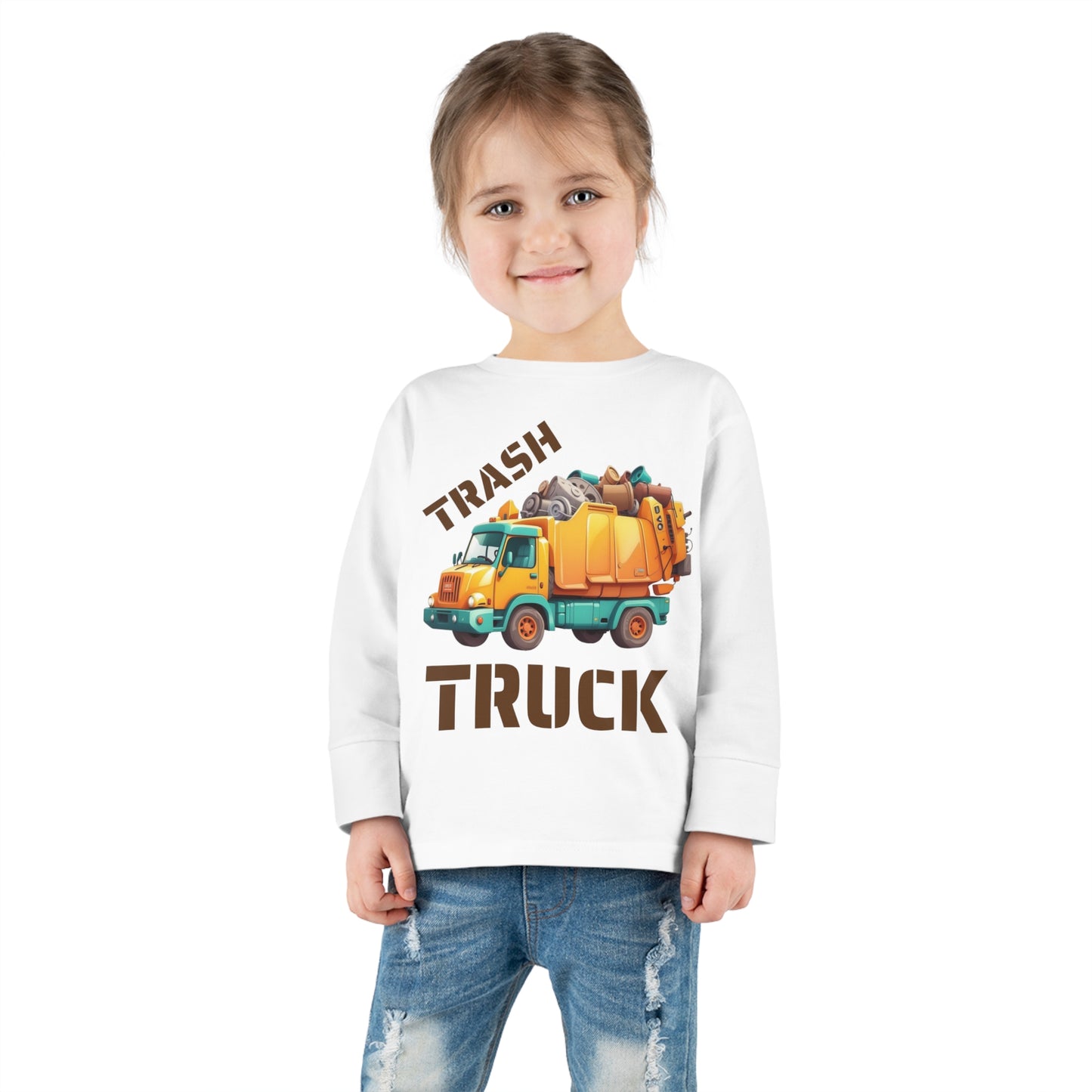 Trash Truck Cartoon Toddler Long Sleeve T-shirt