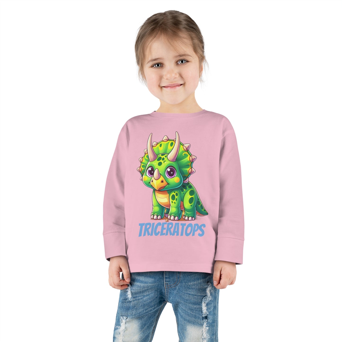 Triceratops Dinosaur - Toddler Long Sleeve T-shirt