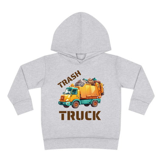 Trash Truck Cartoon Toddler Pull Over Hoodie Sweater