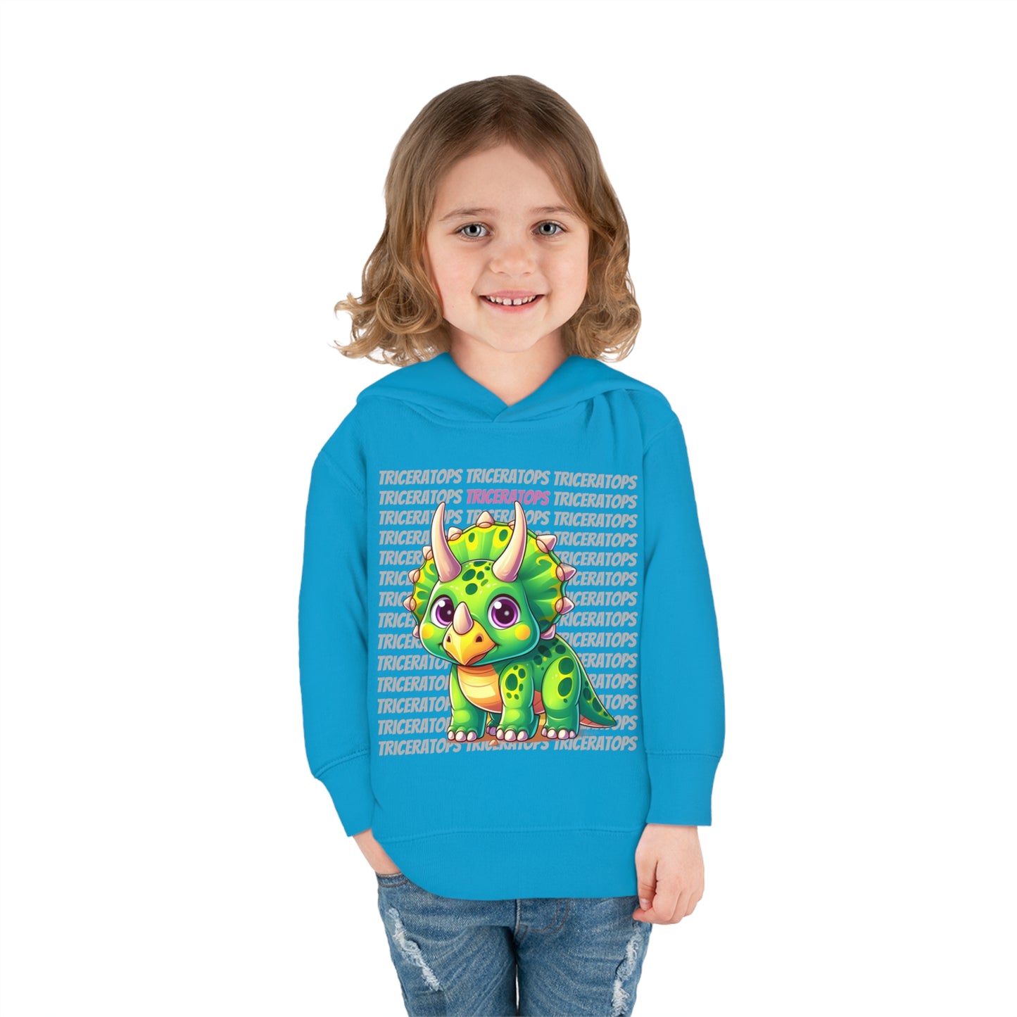 Triceratops Cartoon Dinosaur Toddler & Kids Hoodie Sweater