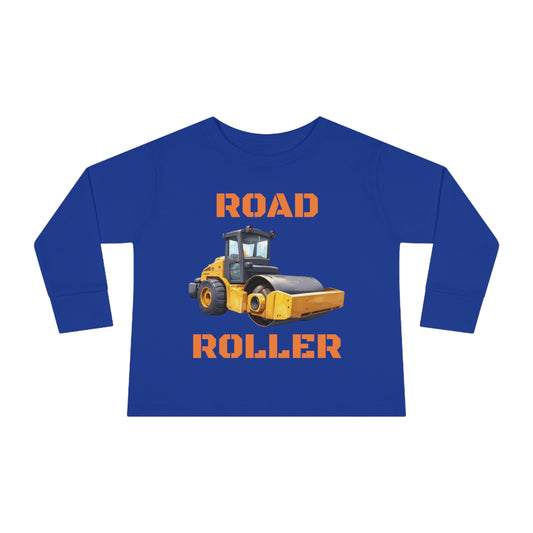 Road Roller Construction Vehicle Toddler Long Sleeve Tee