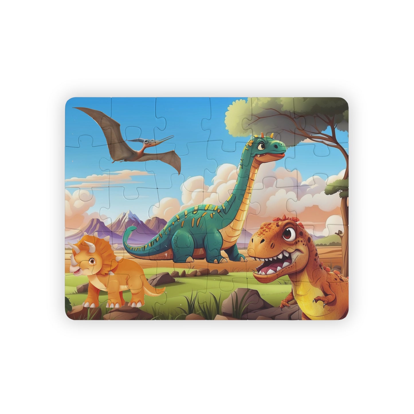 Cartoon Dinosaur Kids' Puzzle, 30-Piece