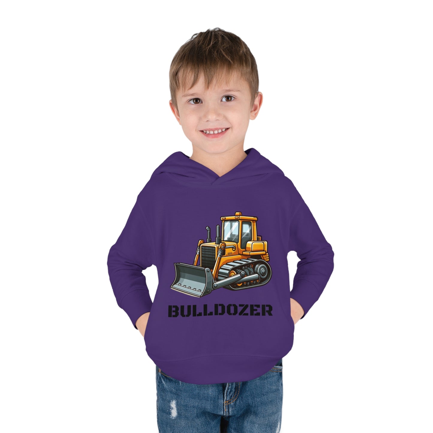 Bulldozer Construction Vehicle Pullover Fleece Hoodie