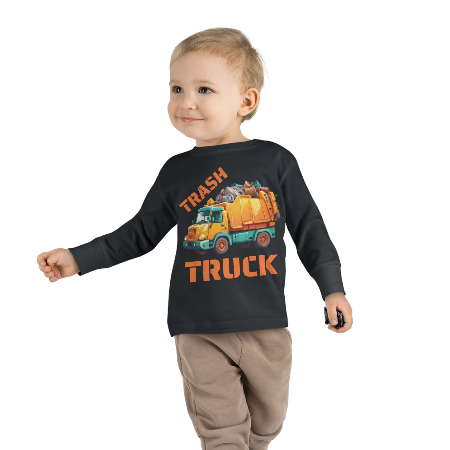 Trash Truck Cartoon Toddler Long Sleeve T-shirt