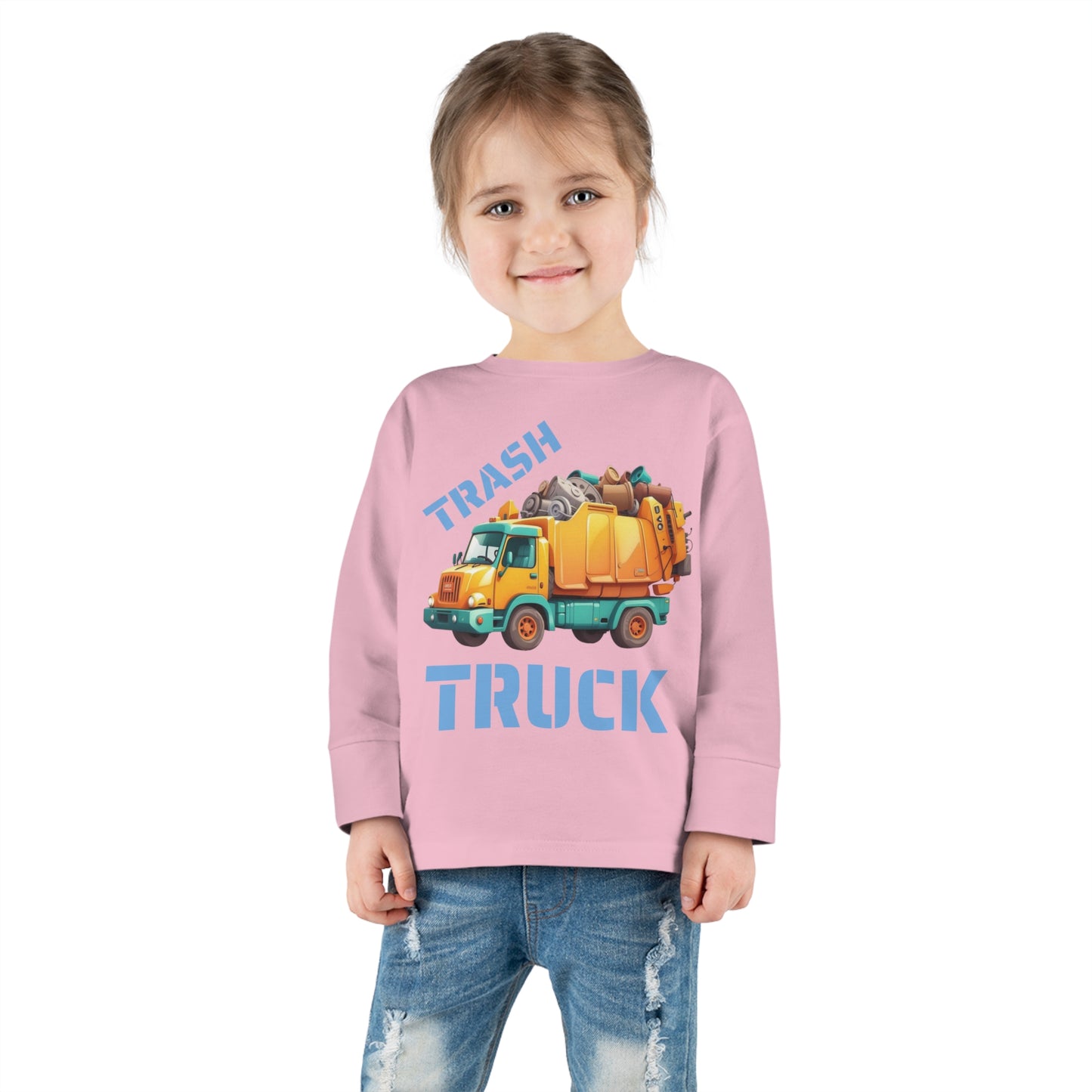 Trash Truck Cartoon Toddler Long Sleeve T-shirt