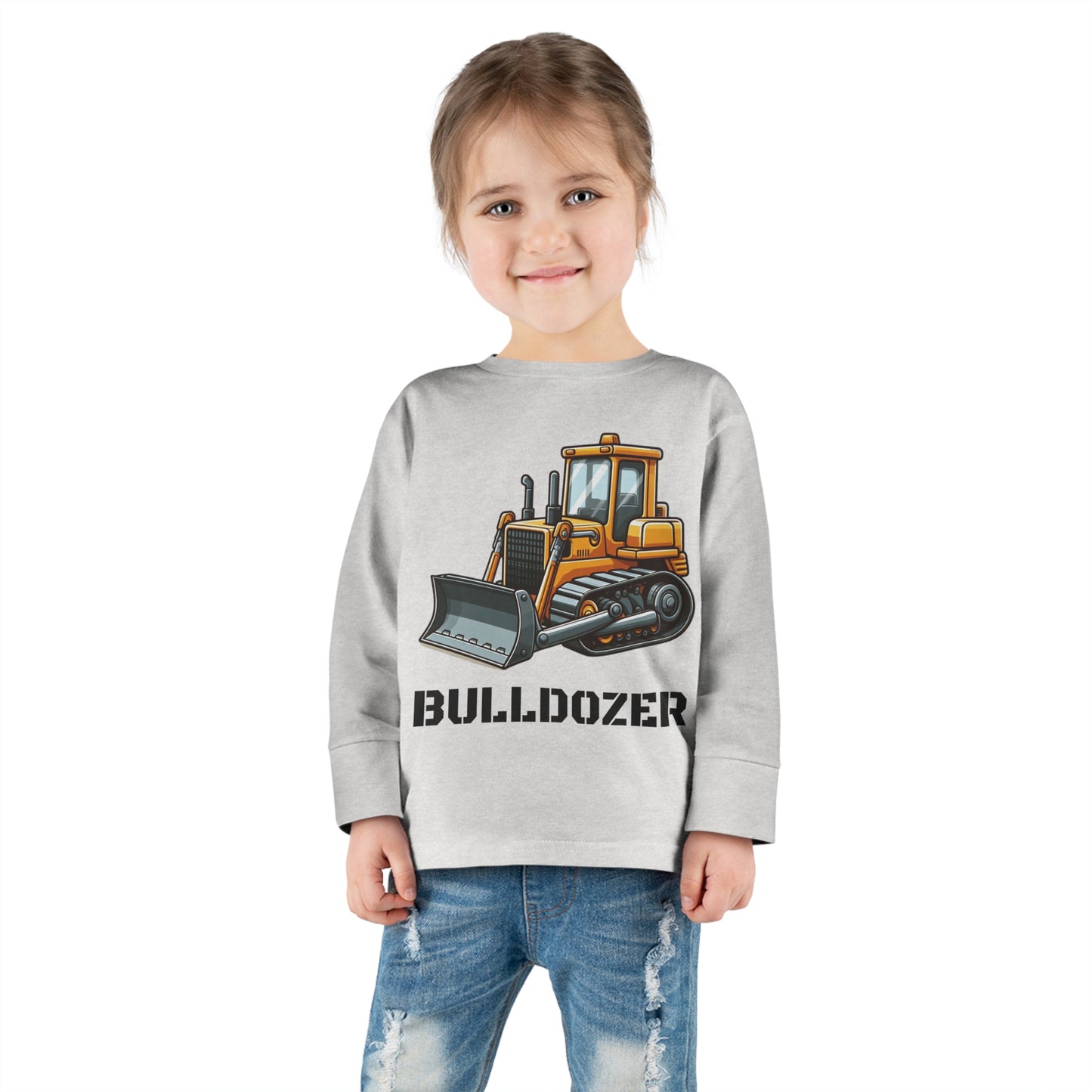 Bulldozer Construction Vehicle Toddler Long Sleeve T-shirt