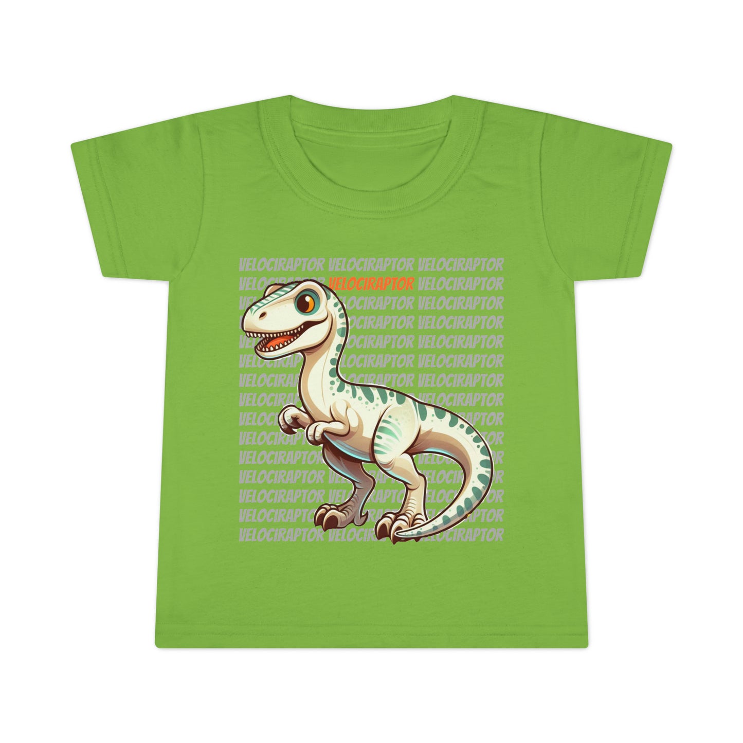 Velociraptor Dinosaur Cartoon Toddler T-shirt