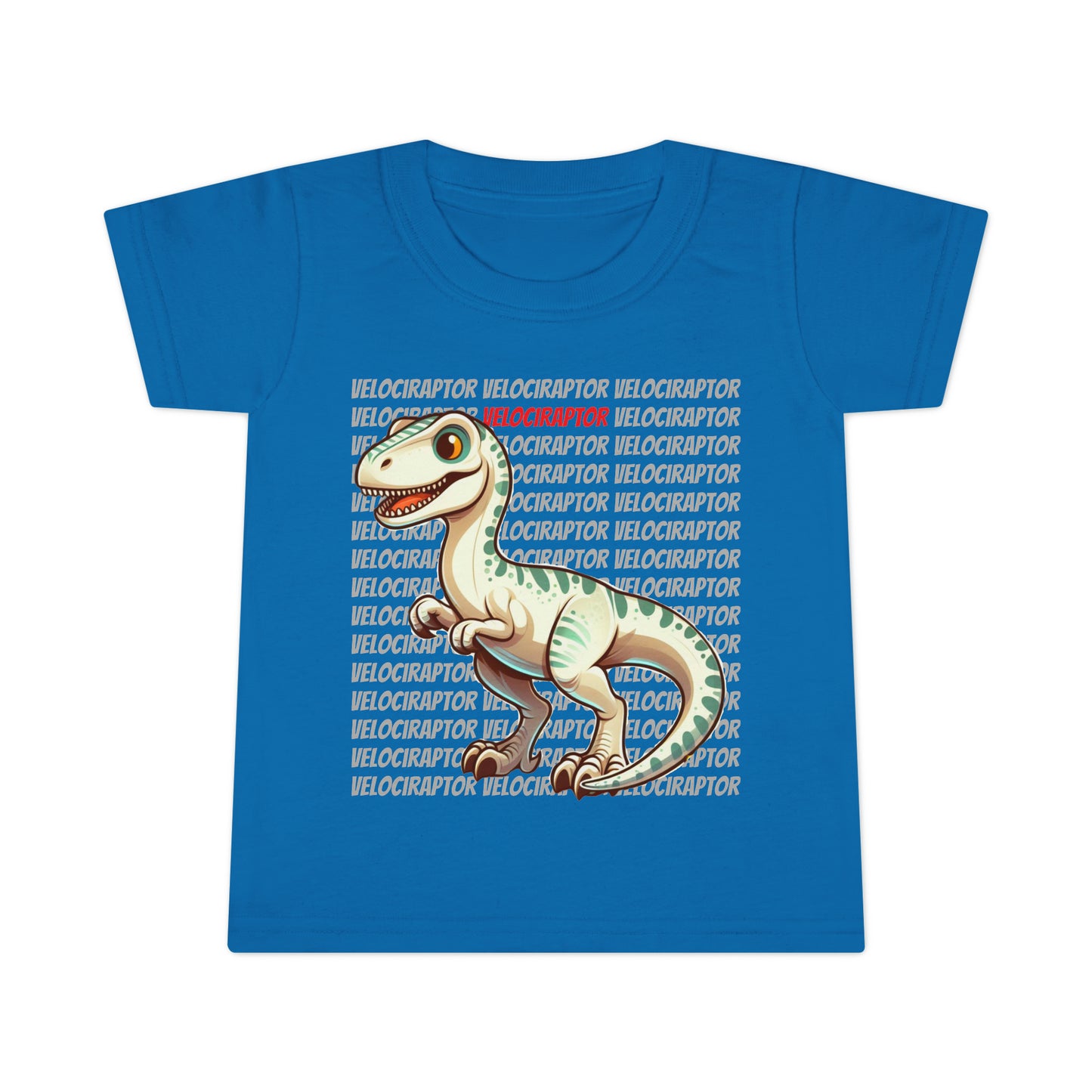 Velociraptor Dinosaur Cartoon Toddler T-shirt