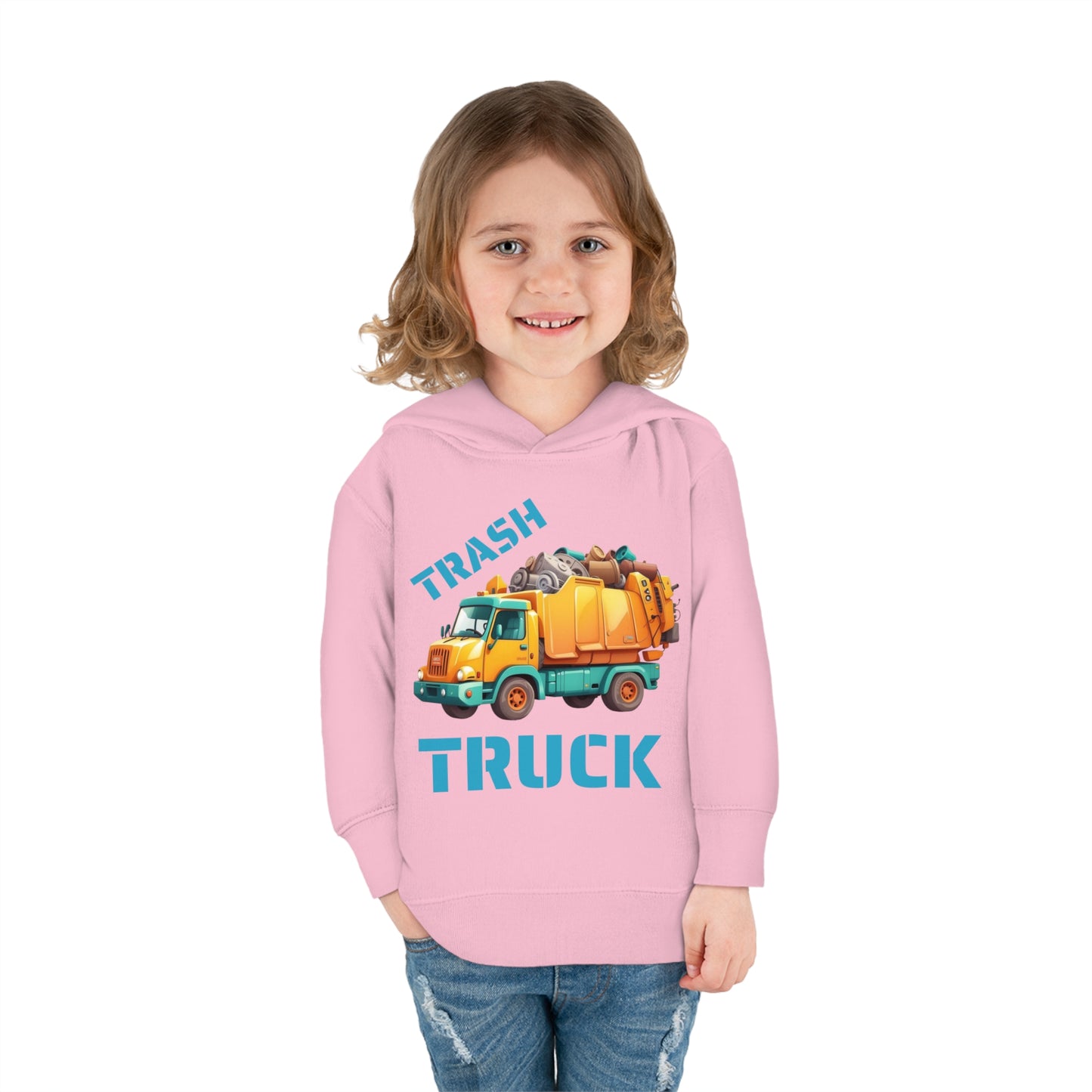 Trash Truck Cartoon Toddler Pull Over Hoodie Sweater