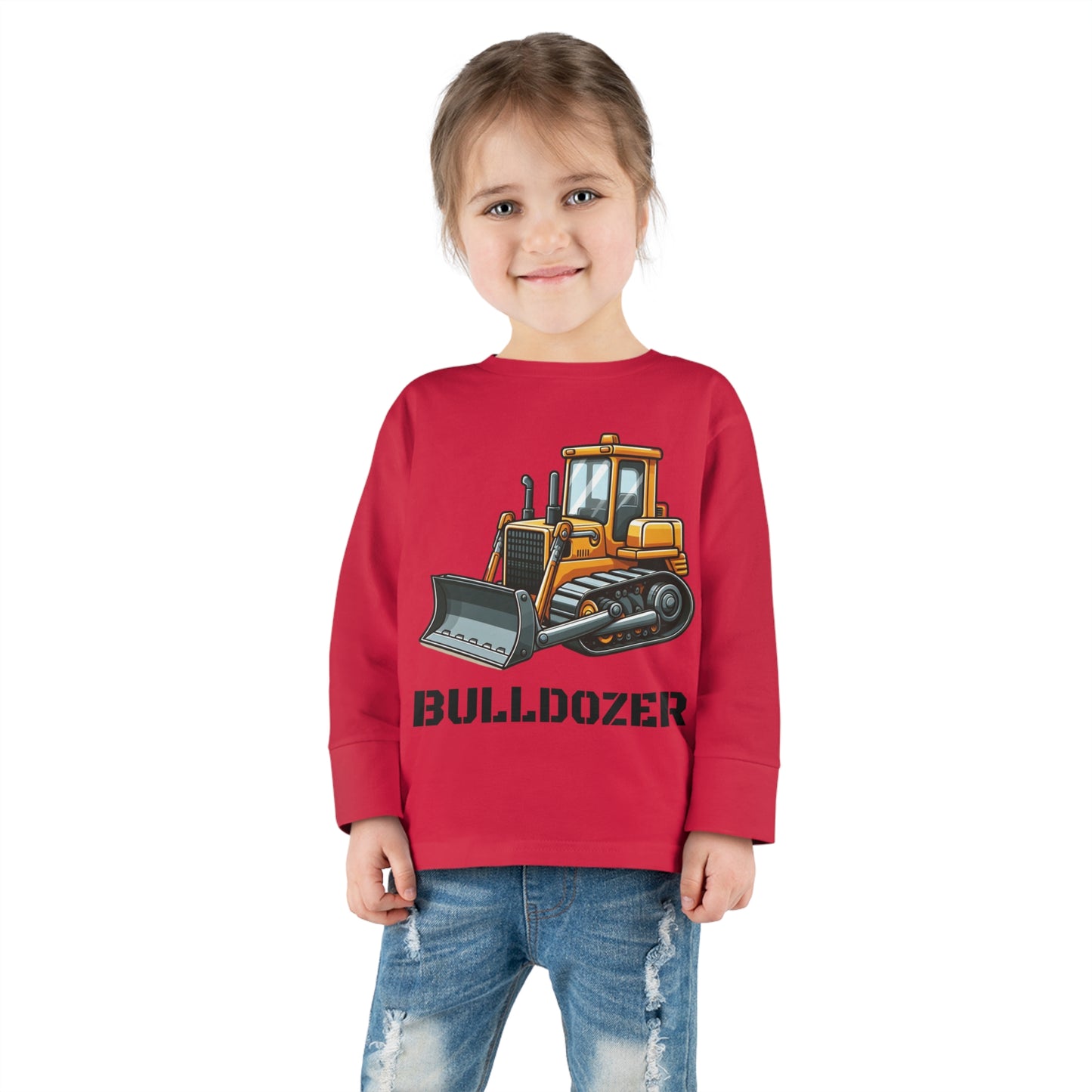 Bulldozer Construction Vehicle Toddler Long Sleeve T-shirt