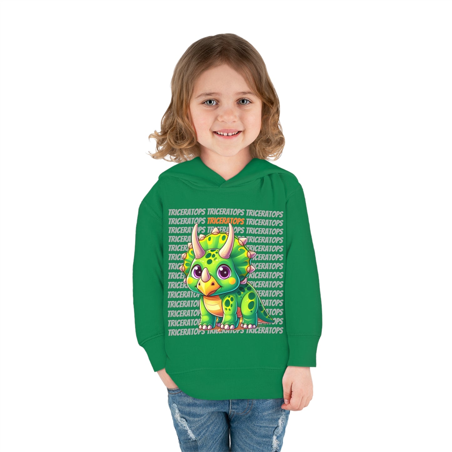 Triceratops Cartoon Dinosaur Toddler & Kids Hoodie Sweater