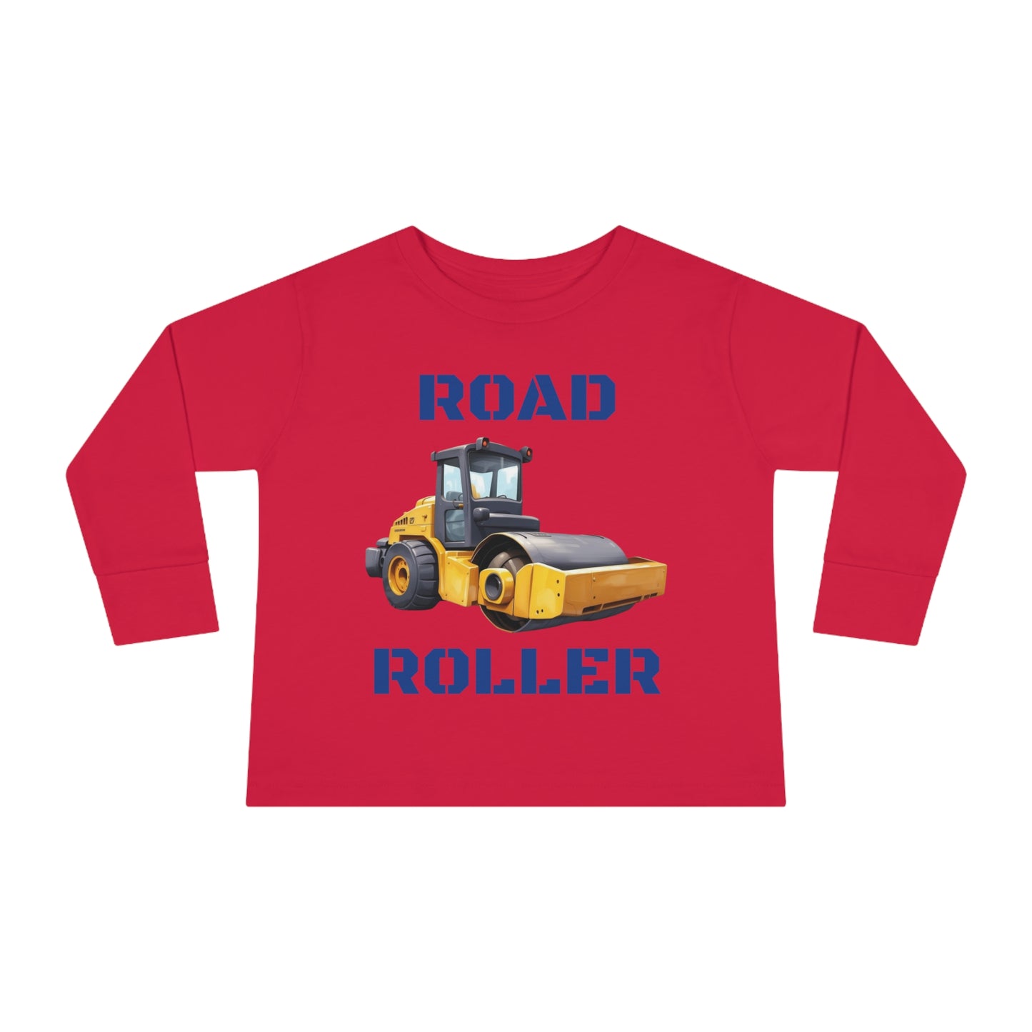 Road Roller Construction Vehicle Toddler Long Sleeve Tee