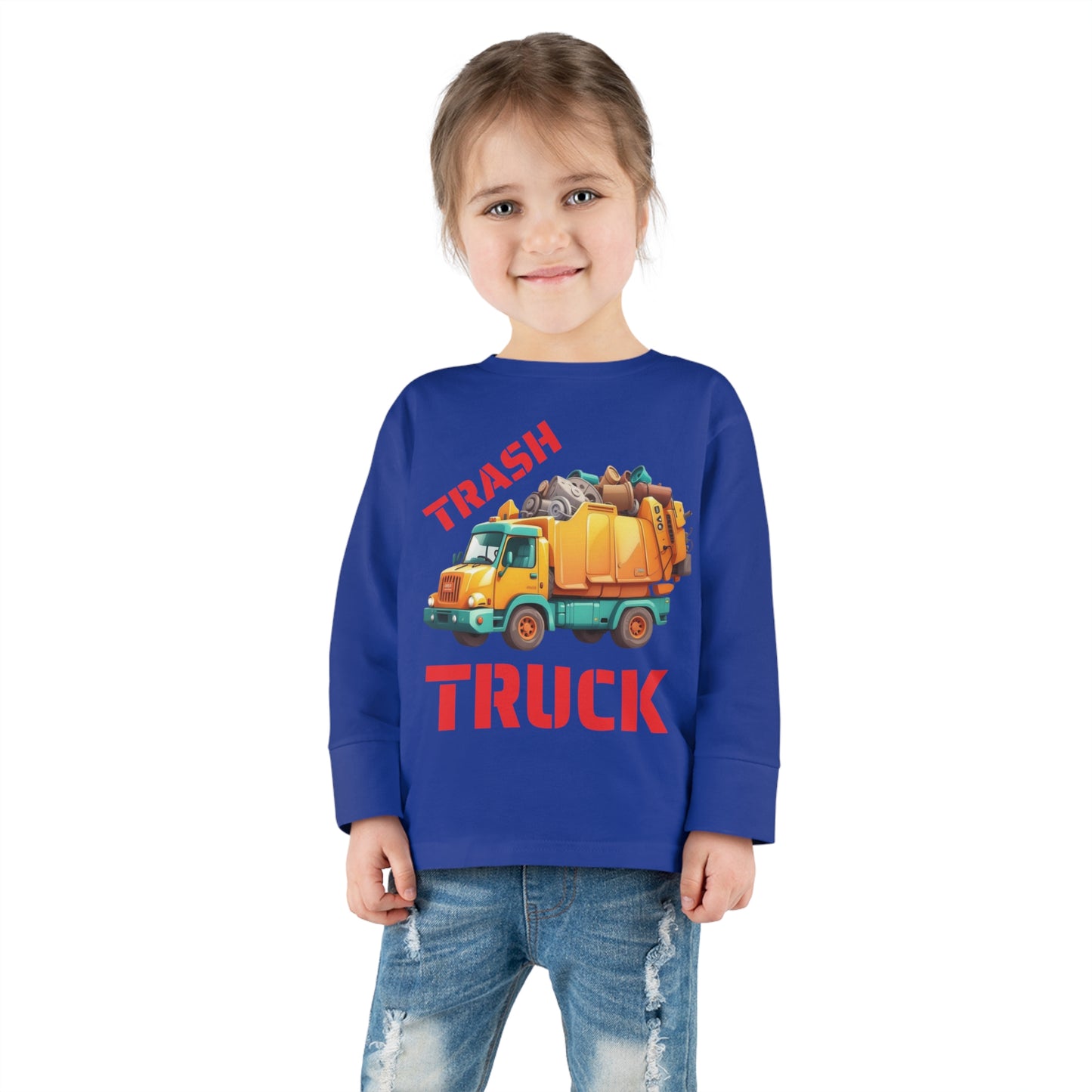 Trash Truck Cartoon Toddler Long Sleeve T-shirt