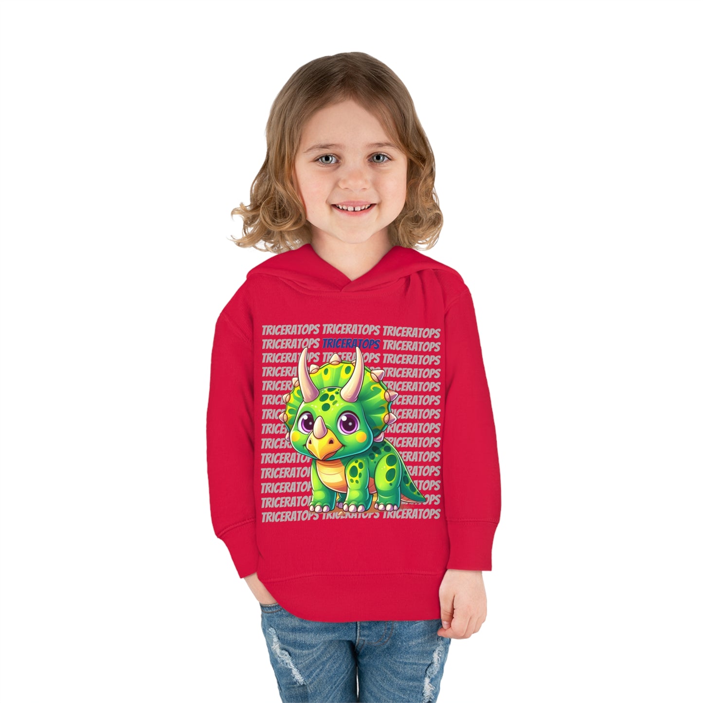 Triceratops Cartoon Dinosaur Toddler & Kids Hoodie Sweater