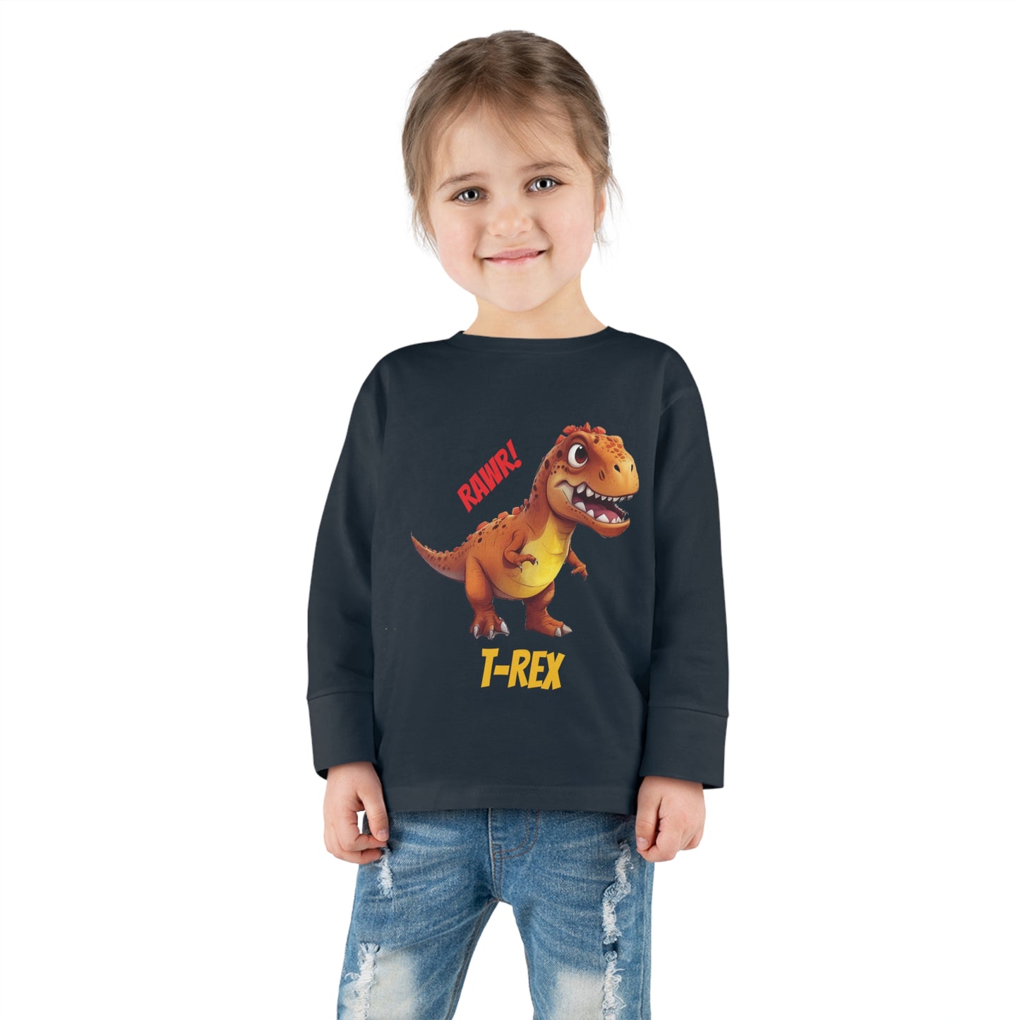 T-Rex Dinosaur - Toddler Long Sleeve Tee