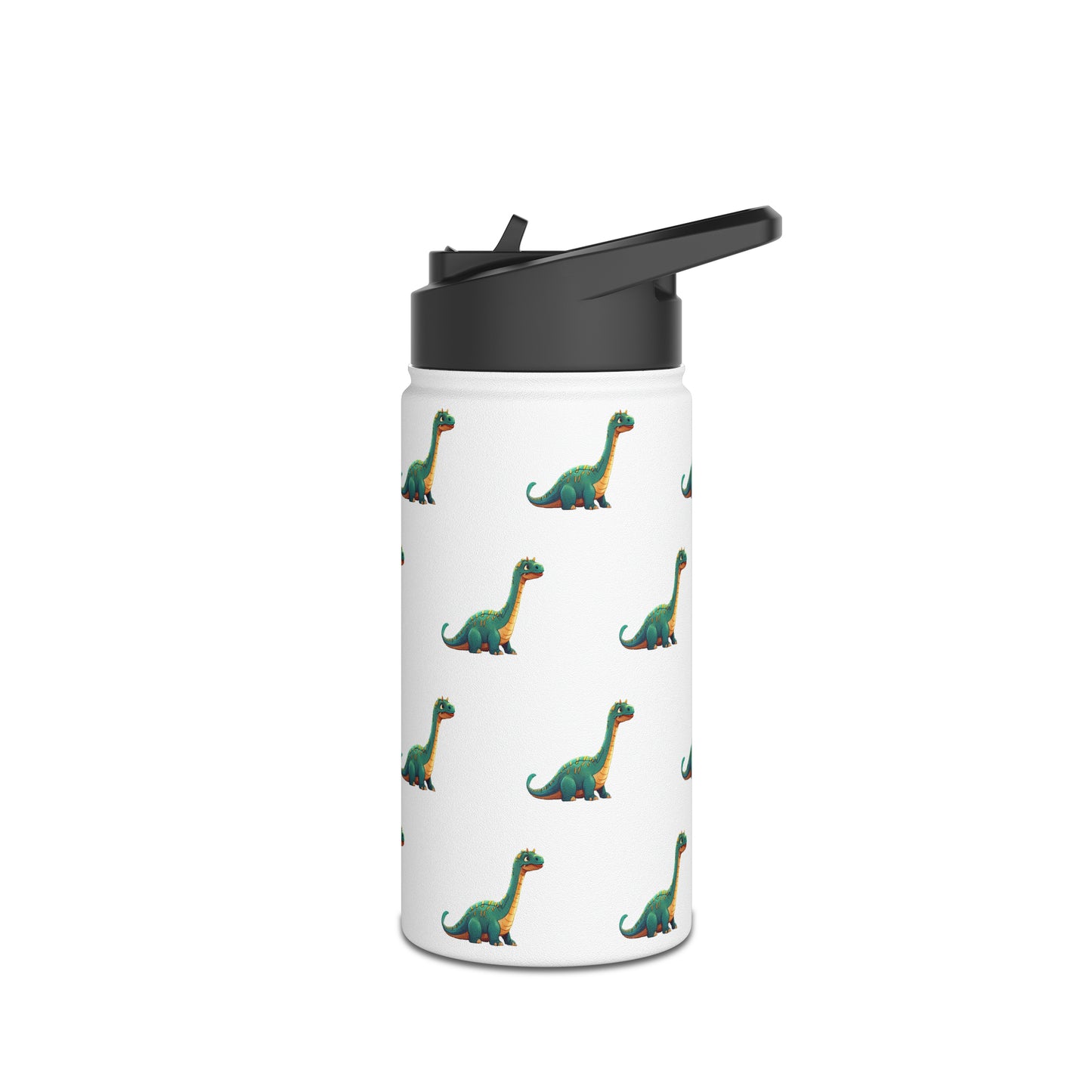 Cartoon Brachiosaurus Kids Tumbler Stainless Steel Water Bottle, Standard Lid