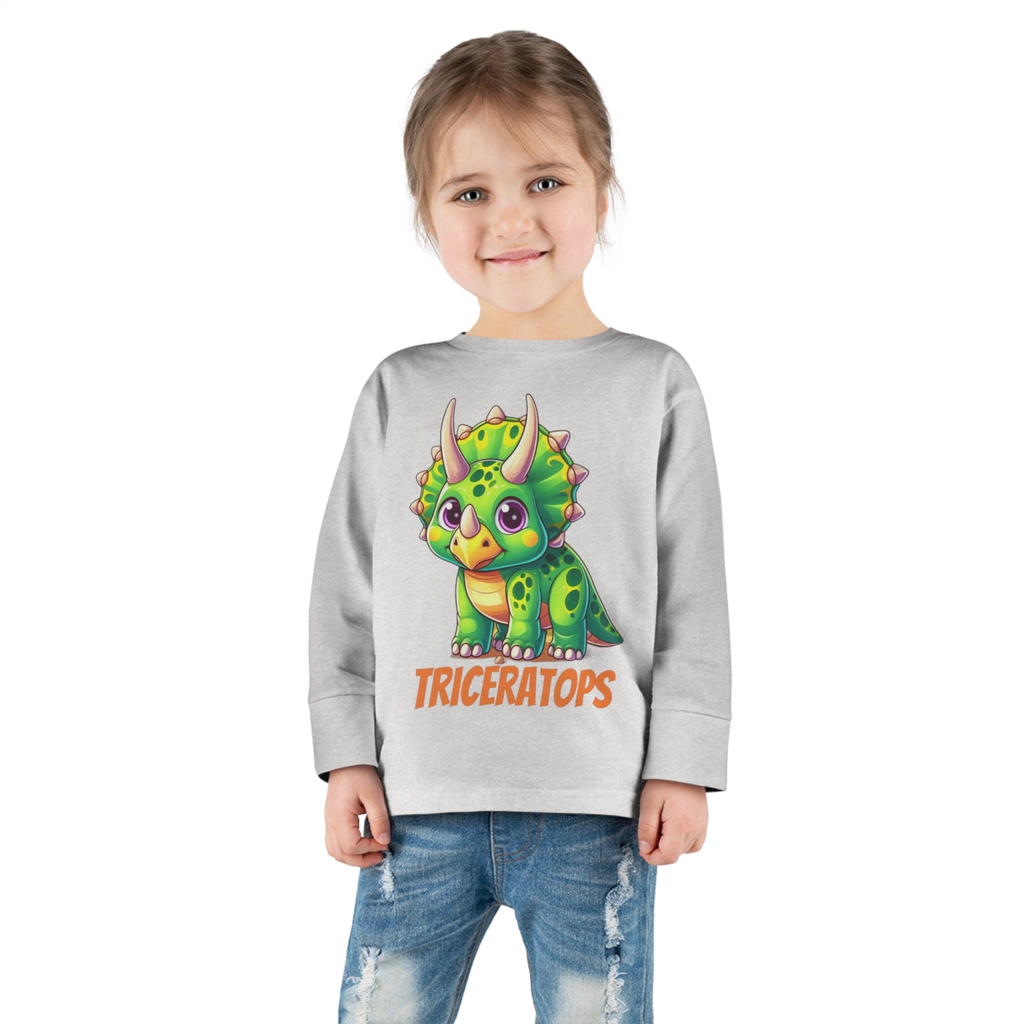 Triceratops Dinosaur - Toddler Long Sleeve T-shirt