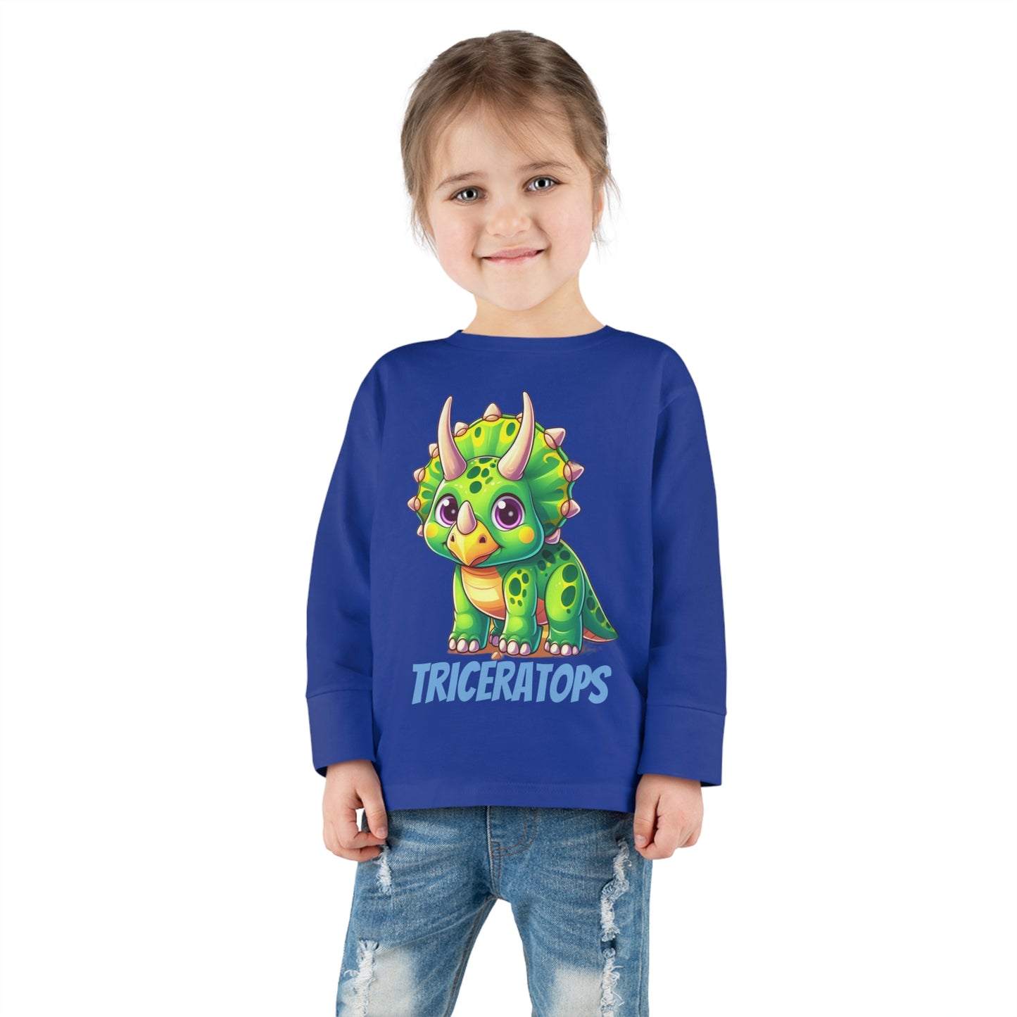 Triceratops Dinosaur - Toddler Long Sleeve T-shirt