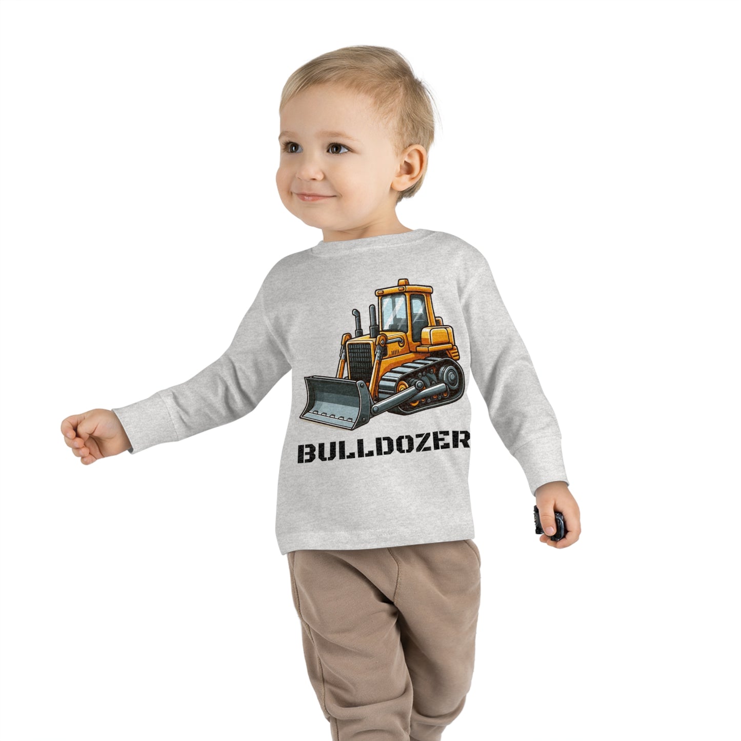 Bulldozer Construction Vehicle Toddler Long Sleeve T-shirt