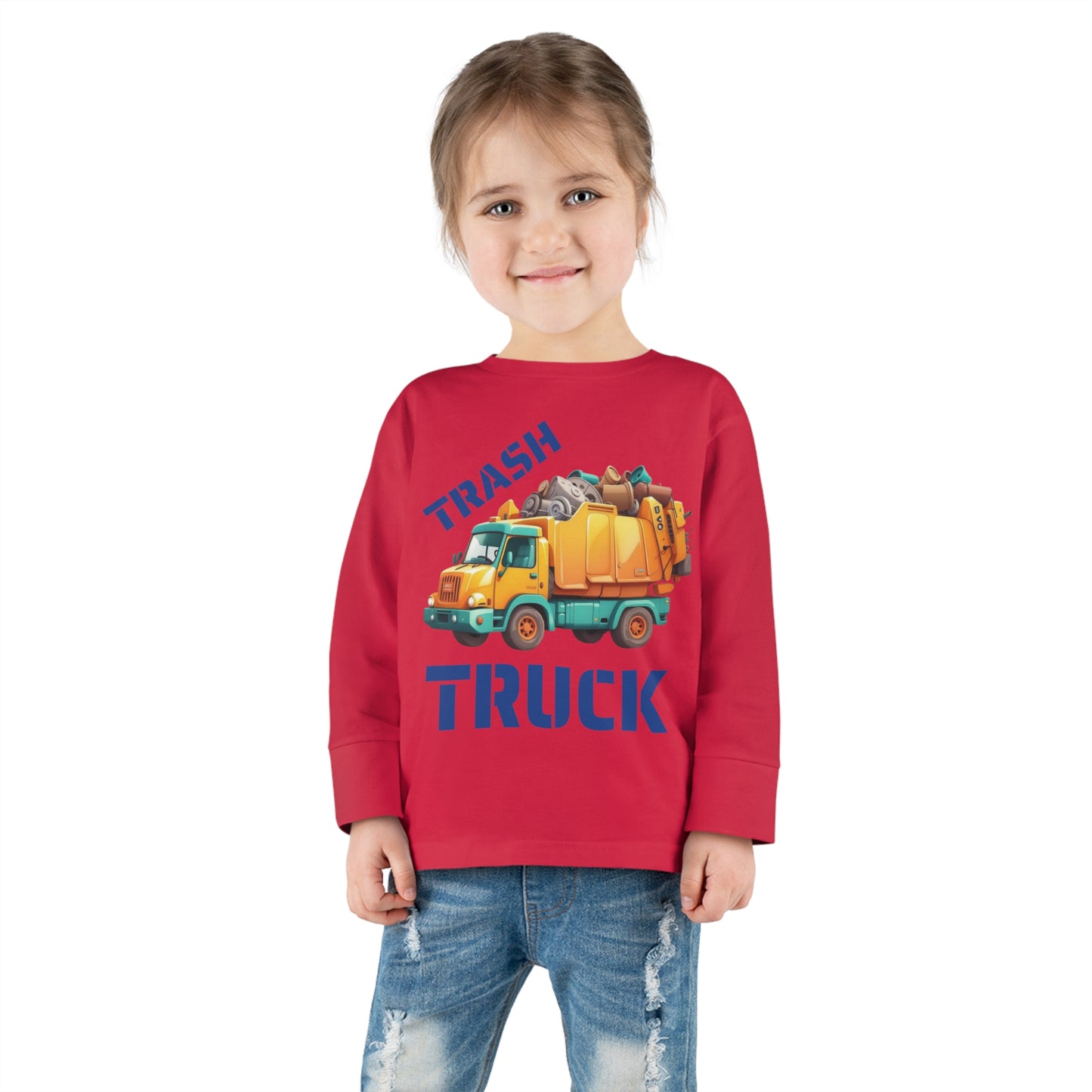 Trash Truck Cartoon Toddler Long Sleeve T-shirt