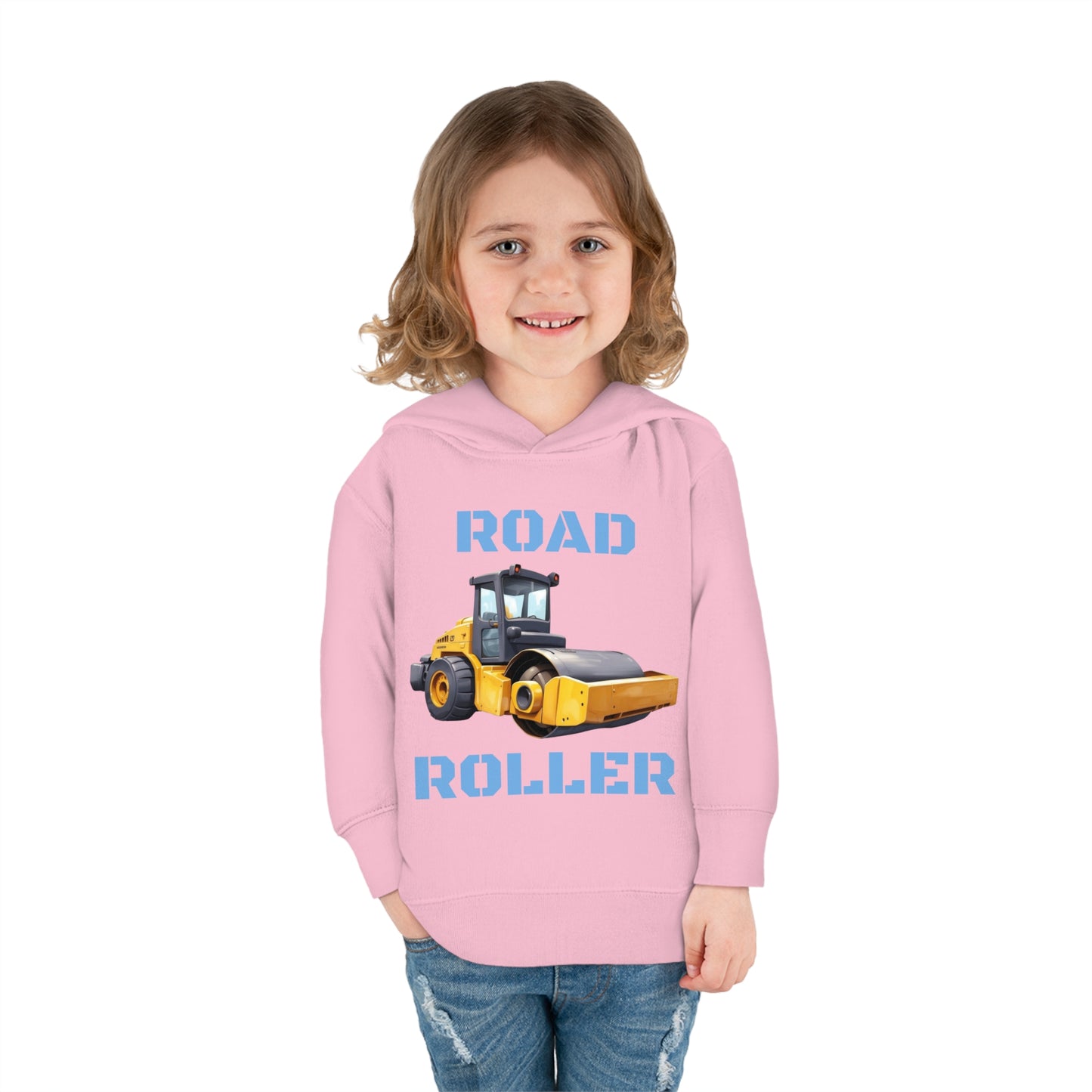 Road Roller Construction Vehicle Toddler Pullover Fleece Hoodie