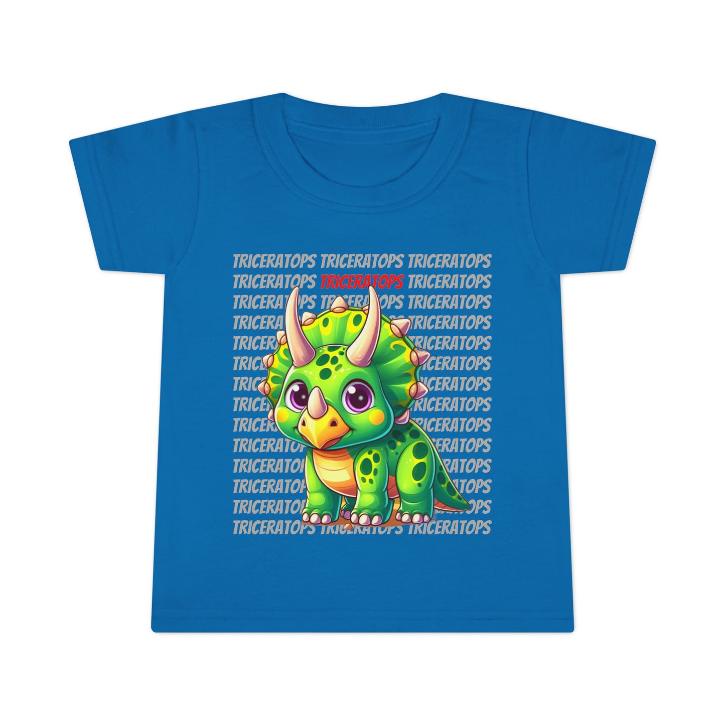 Triceratops Cartoon Dinosaur Toddler T-shirt