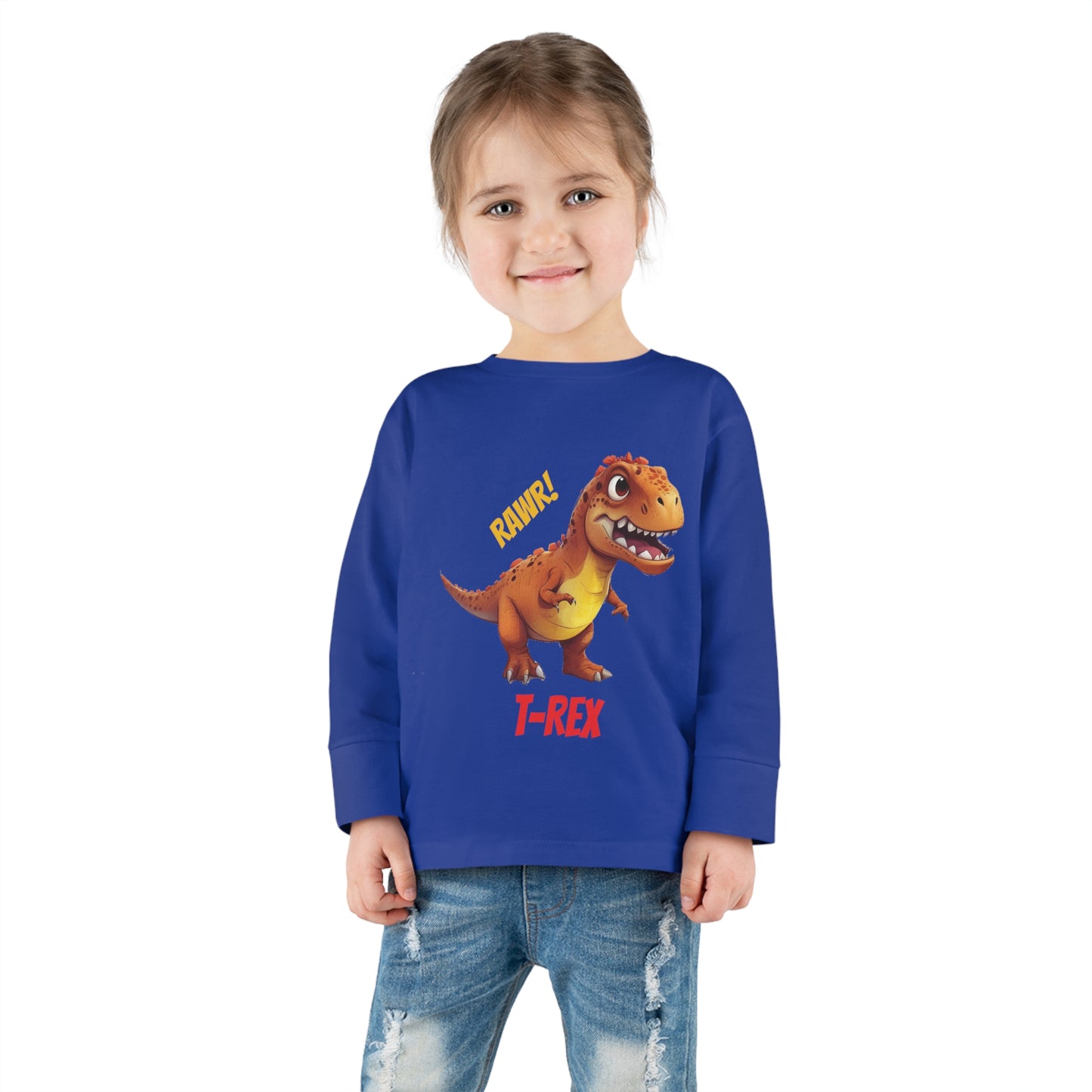 T-Rex Dinosaur - Toddler Long Sleeve Tee