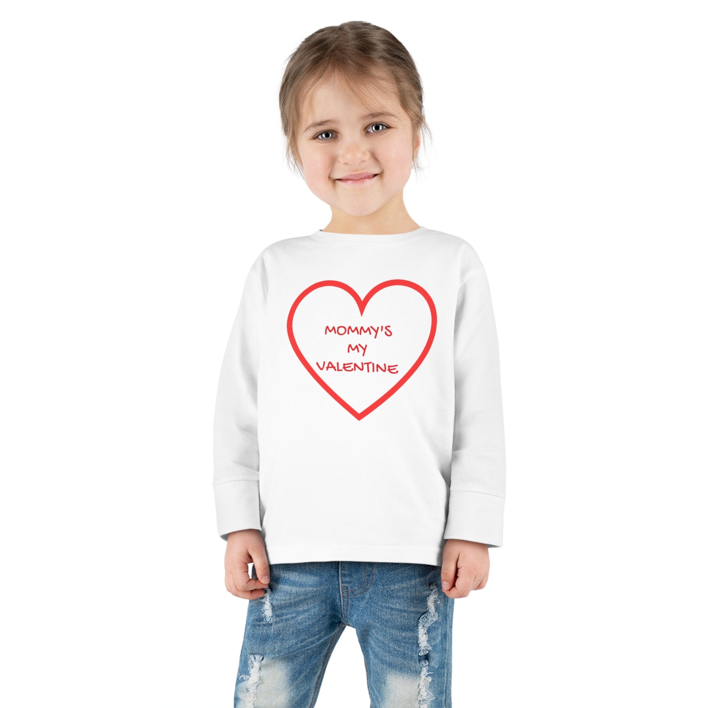 Mommy's My Valentine - Toddler Long Sleeve Tee