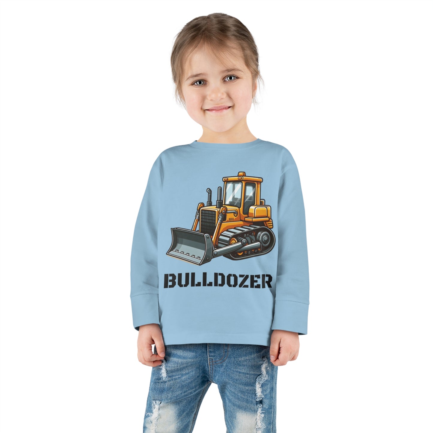 Bulldozer Construction Vehicle Toddler Long Sleeve T-shirt