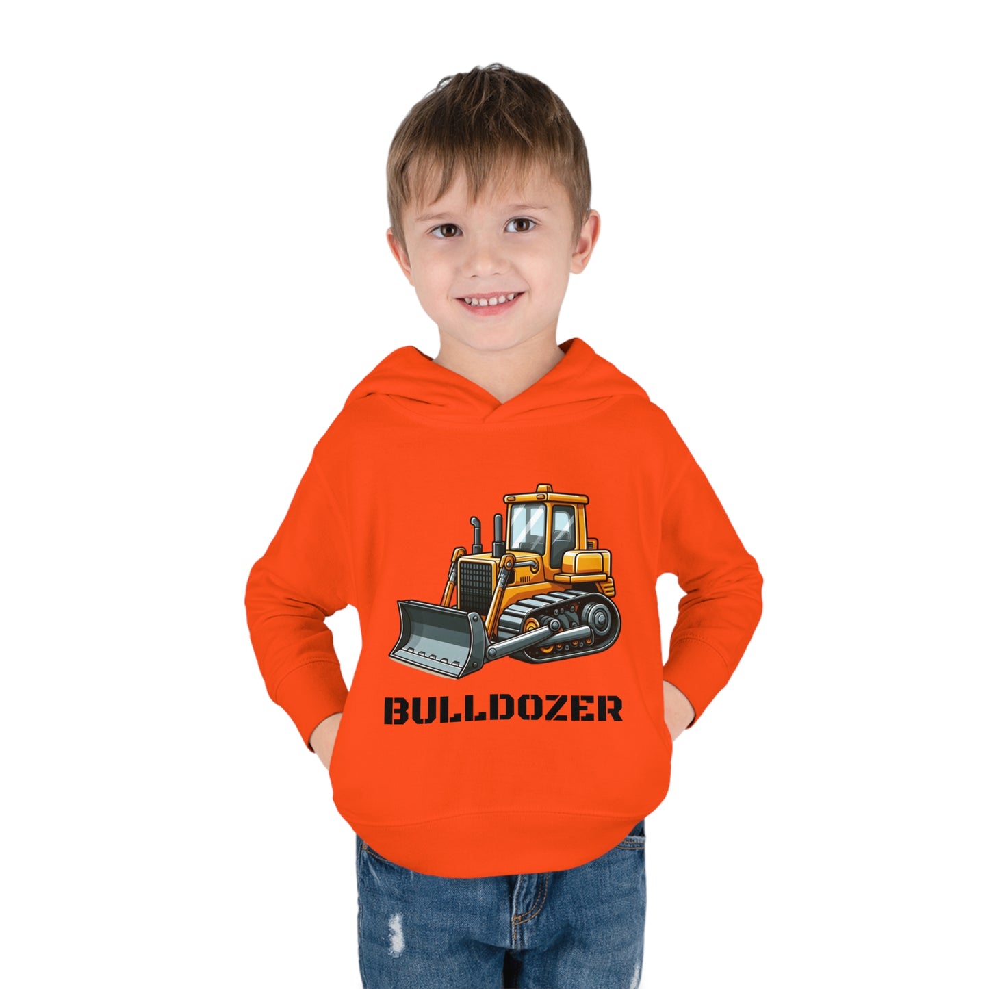 Bulldozer Construction Vehicle Pullover Fleece Hoodie