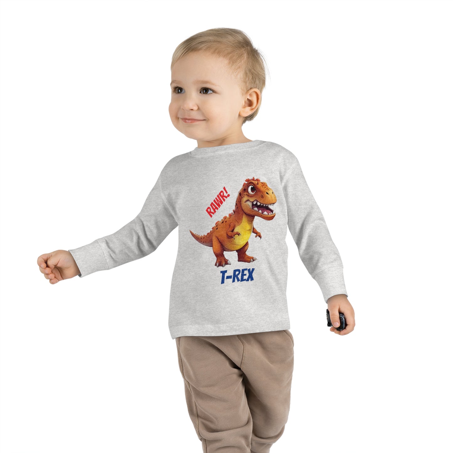 T-Rex Dinosaur - Toddler Long Sleeve Tee