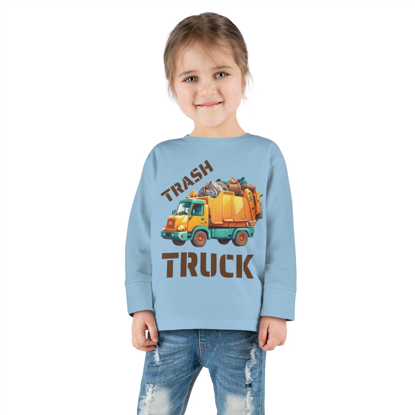 Trash Truck Cartoon Toddler Long Sleeve T-shirt